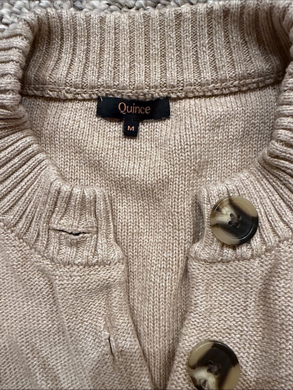 Quince cropped boxy cardigan sz medium - Picture 3 of 3
